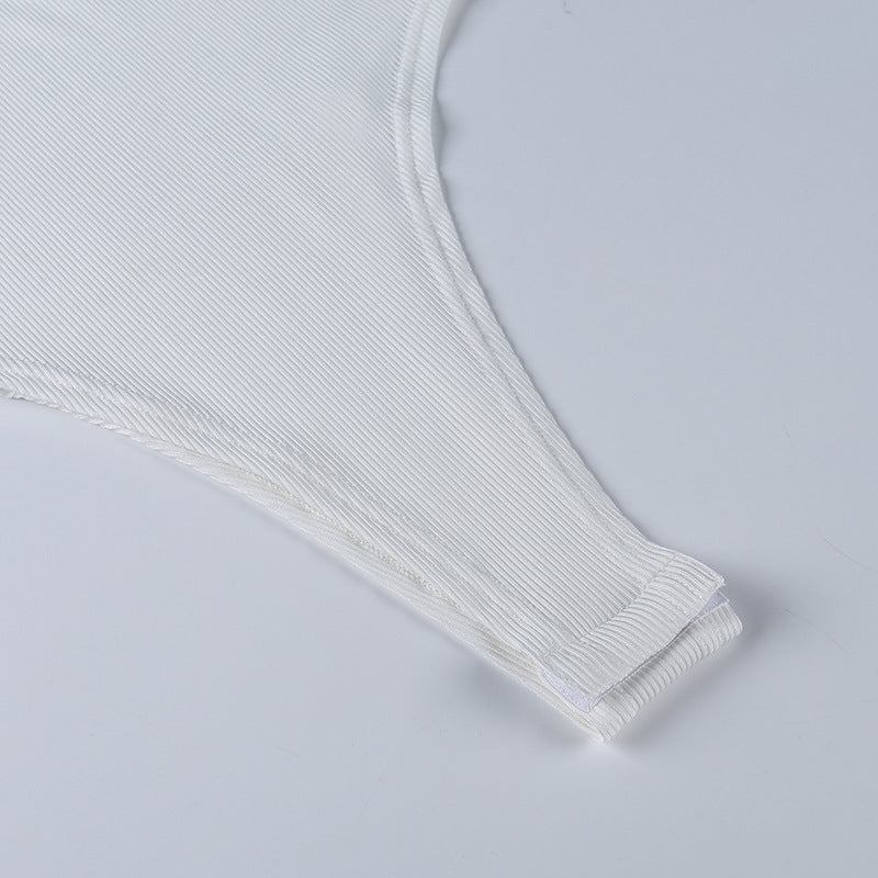 Seamless Tight Bodysuit Women White